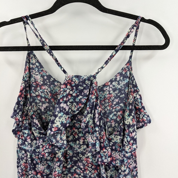 *Sold*AMERICAN EAGLE Floral Ruffle Racerback Tank Top - Picture 6 of 8